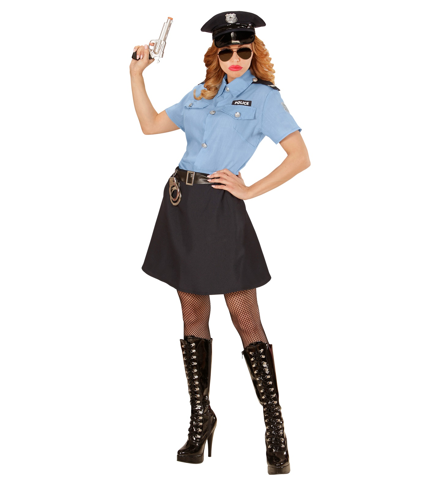 Vestito Carnevale Poliziotta Costume Travestimento da Donna Carnevale - 0401