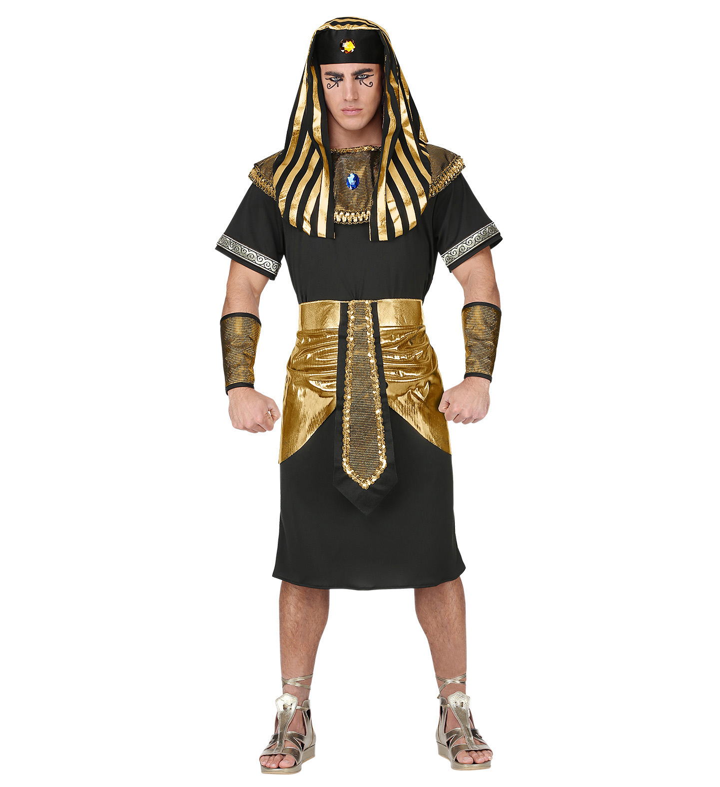 Vestito Carnevale Faraone Costume Travestimento Carnevale Uomo - 0794