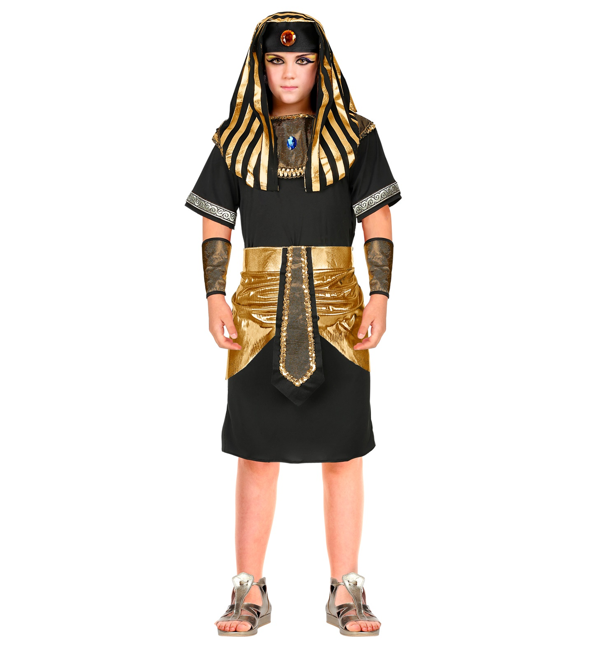 Costume Vestito Faraone Travestimento per Bambini Carnevale Cosplay - 0811