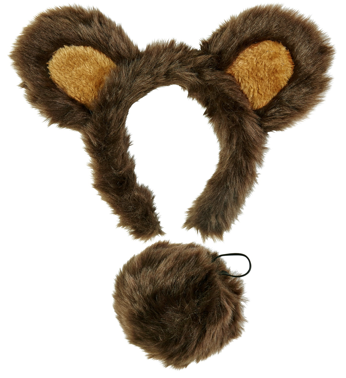 Set Accessori Orso 2 Pezzi Cerchietto Coda Accessori per Costumi Travestimenti - 10016