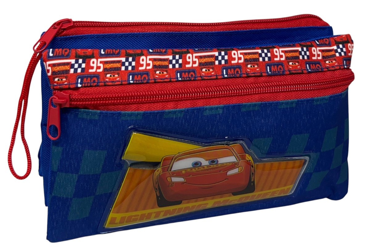 Tombolino Cars DISNEY 3 Scomparti Bustina Astuccio Portacolori 22 CM - Ca0997