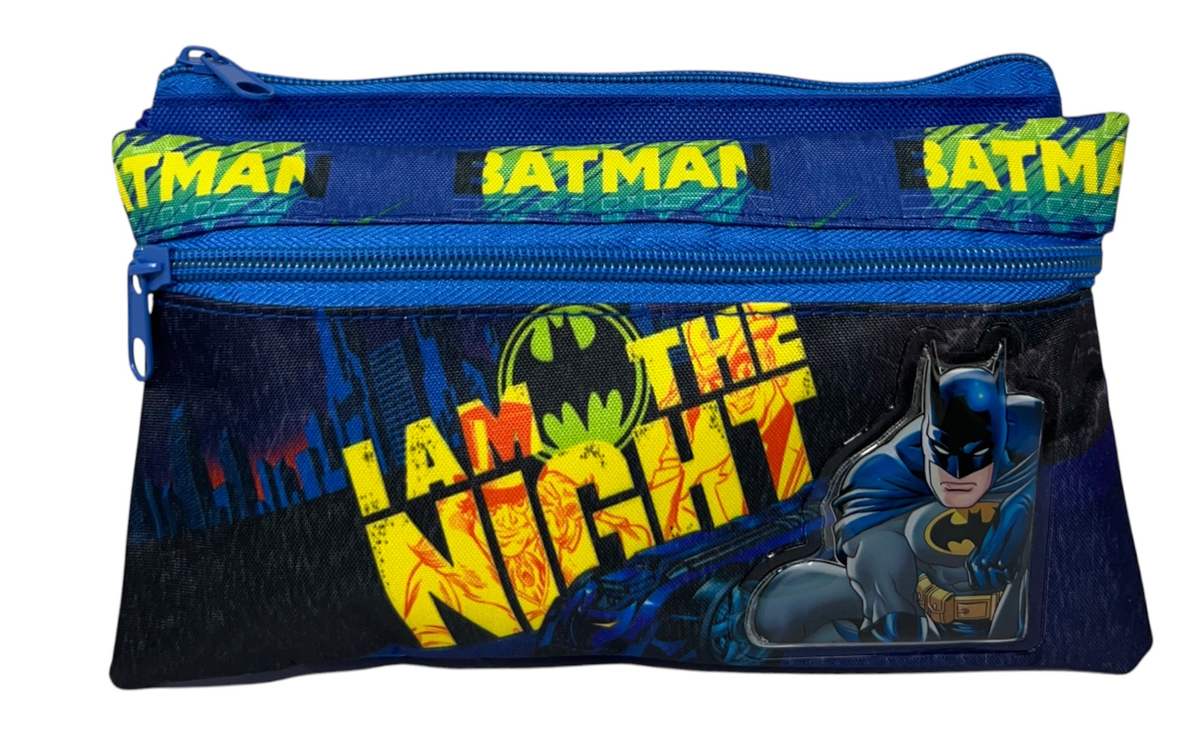 Tombolino Batman 3 Scomparti Bustina Astuccio Portacolori 22 CM - Ba0997
