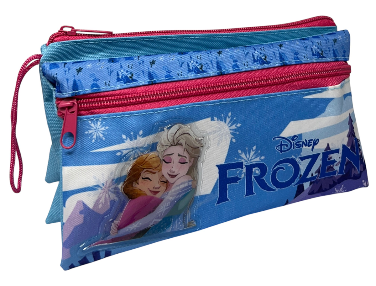 Tombolino Frozen DISNEY 3 Scomparti Bustina Astuccio Portacolori 22 CM - Fr0997