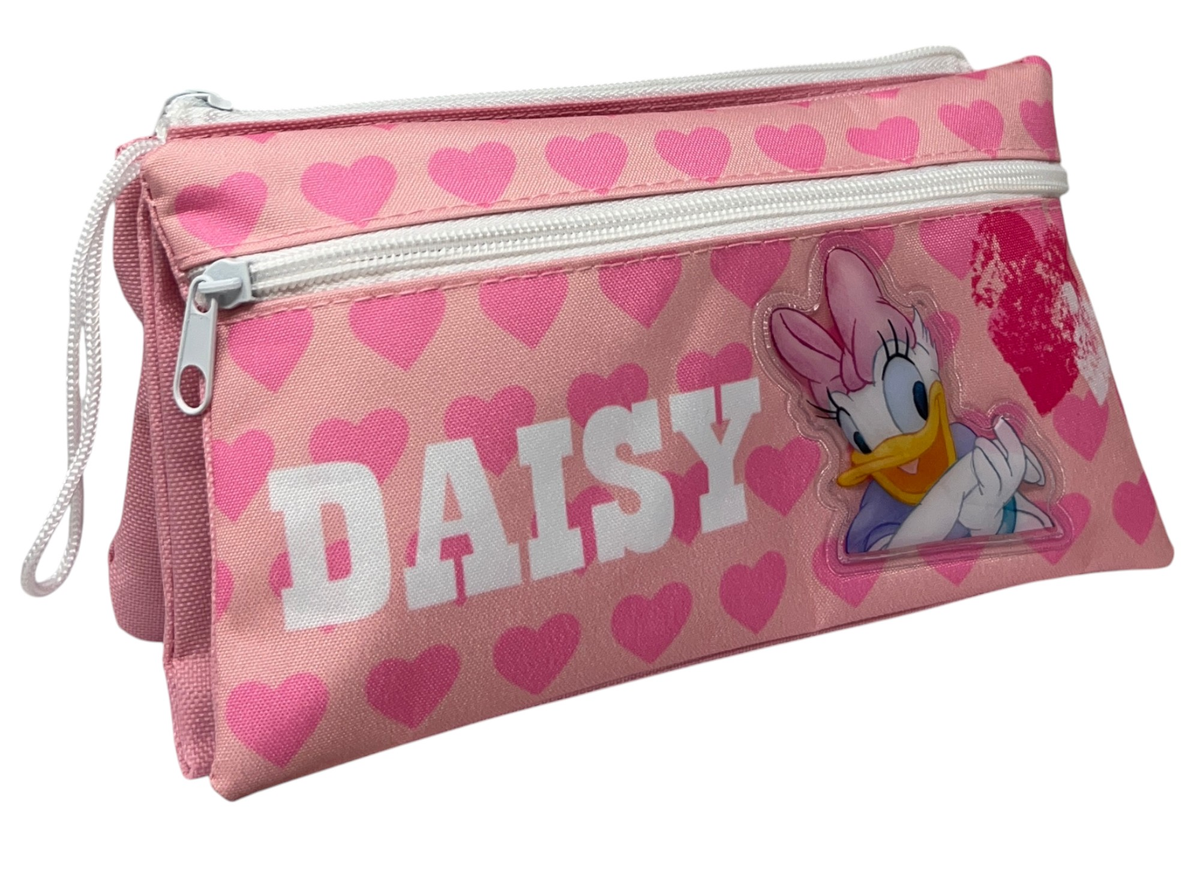 Tombolino Paperina DISNEY 3 Scomparti Bustina Astuccio Portacolori 22 CM - Dsy0997