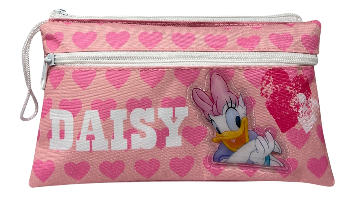 Tombolino Paperina DISNEY 3 Scomparti Bustina Astuccio Portacolori 22 CM - Dsy0997