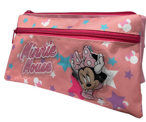 Tombolino Minnie Mouse DISNEY 3 Scomparti Bustina Astuccio Portacolori 22 CM - Min0997