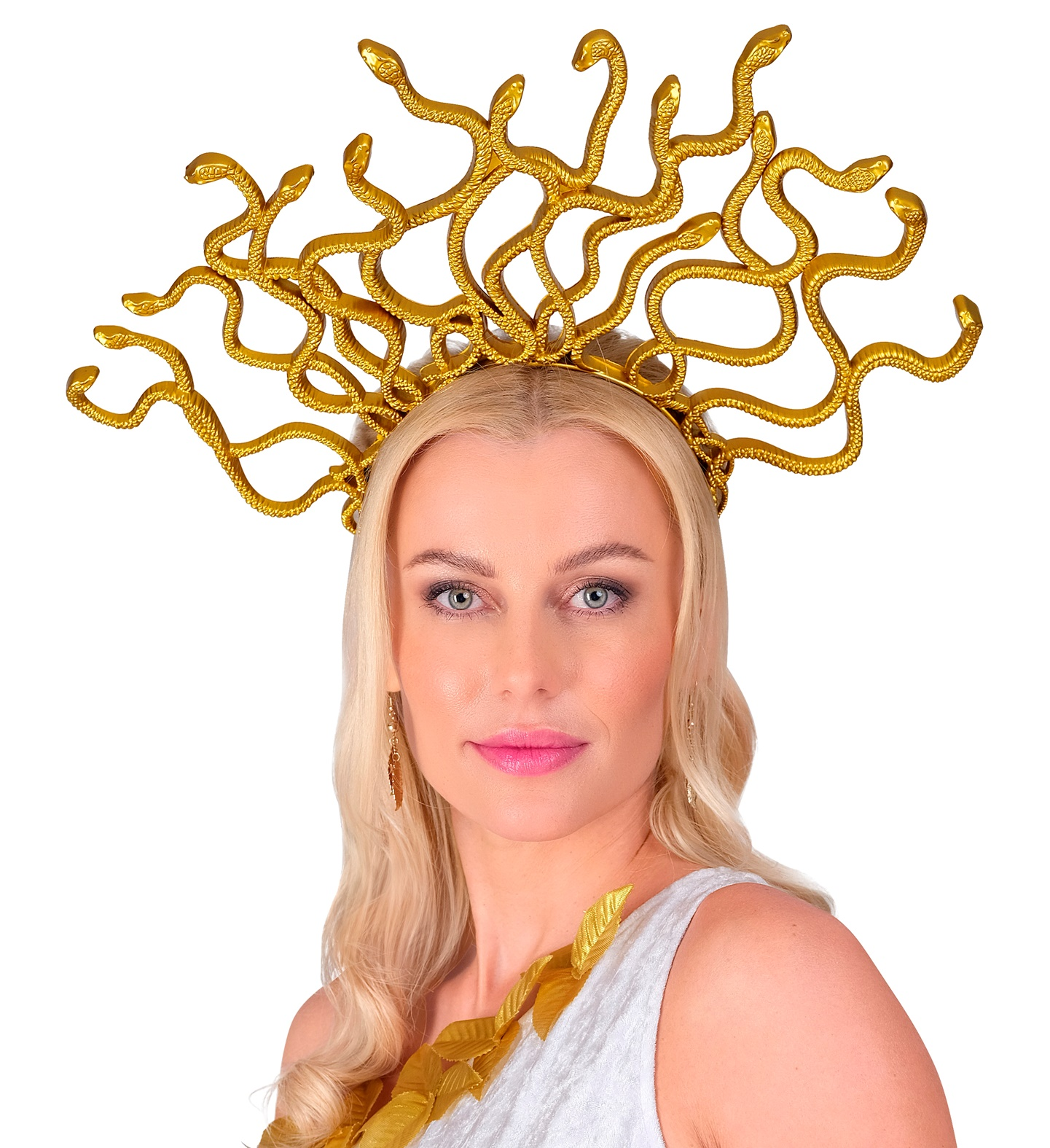 Cerchietto Medusa Dorato Accessorio Costumi Travestimenti Carnevale - 21157