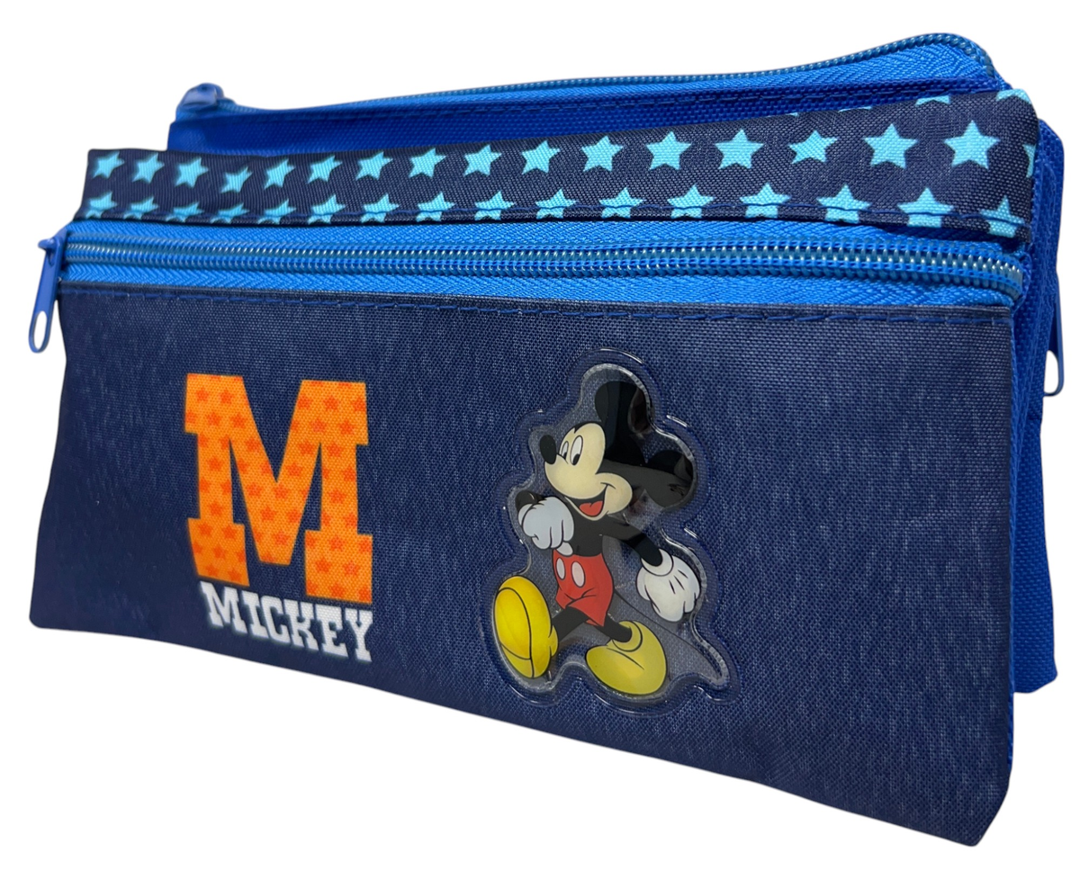 Tombolino Topolino DISNEY 3 Scomparti Bustina Astuccio Portacolori 22 CM - Mic0997