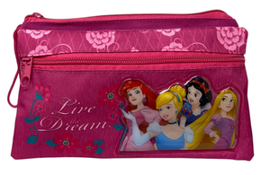 Tombolino Principesse DISNEY 3 Scomparti Bustina Astuccio Portacolori 22 CM - Pr0997