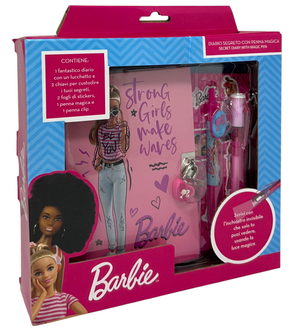 Diario Segreto Barbie con Lucchetto Penna Magica e Adesivi in Confezione - Br0822