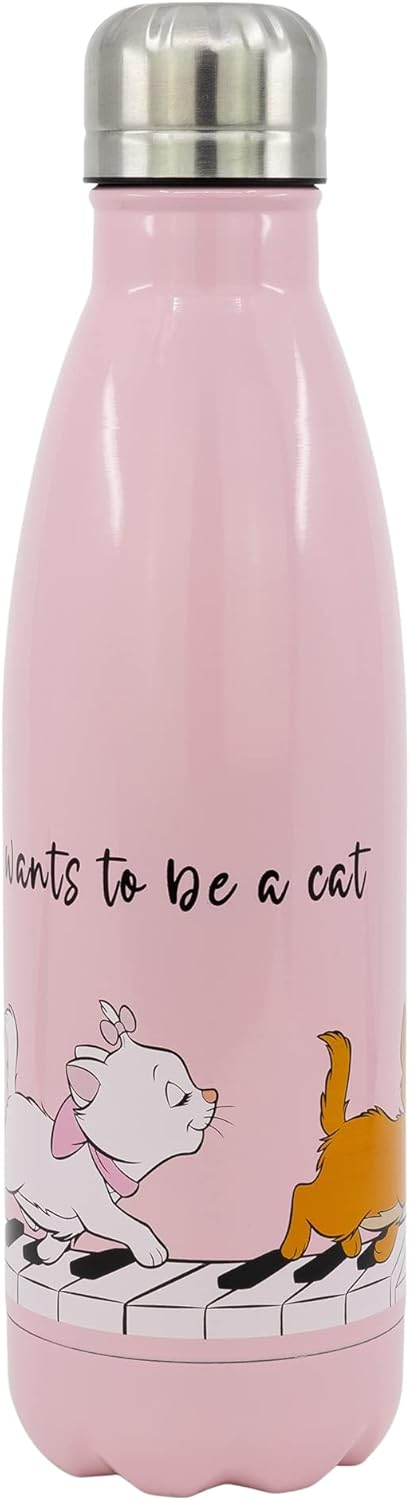 Borraccia Marie Aristogatti in Acciaio Inox DISNEY Bottiglia con Tappo a Vite 780 Ml. - 17071