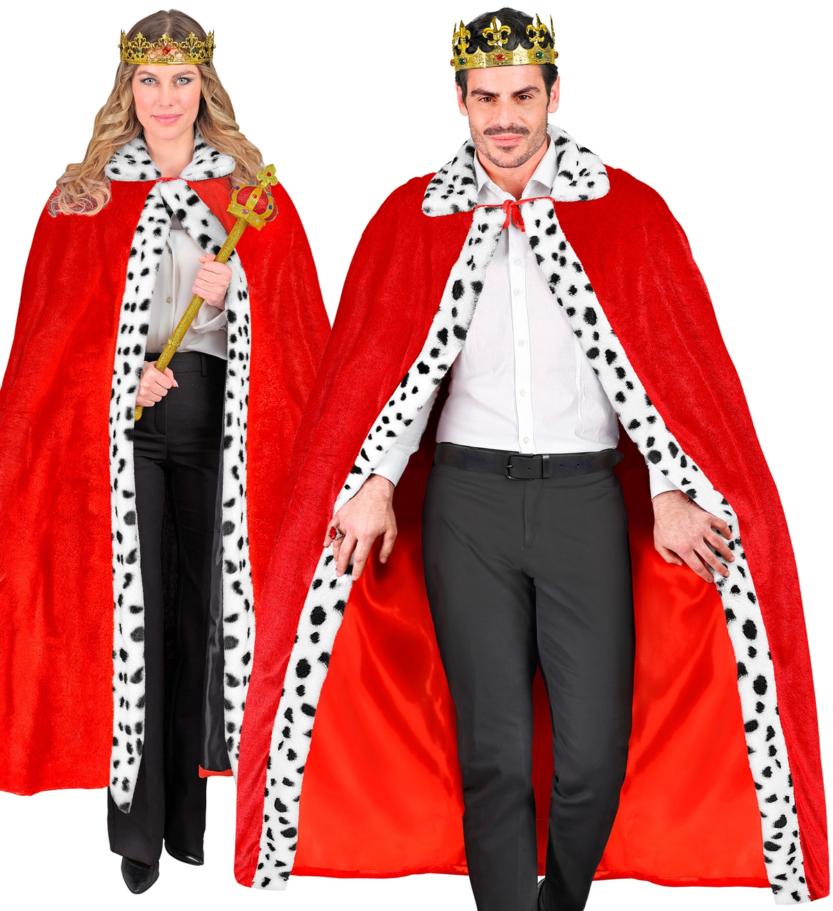 Mantello Reale Rosso 140 CM Accessori per Travestimento Carnevale Halloween - 21422