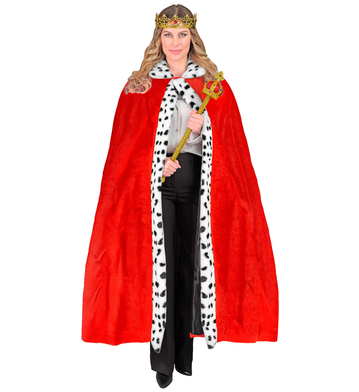 Mantello Reale Rosso 140 CM Accessori per Travestimento Carnevale Halloween - 21422