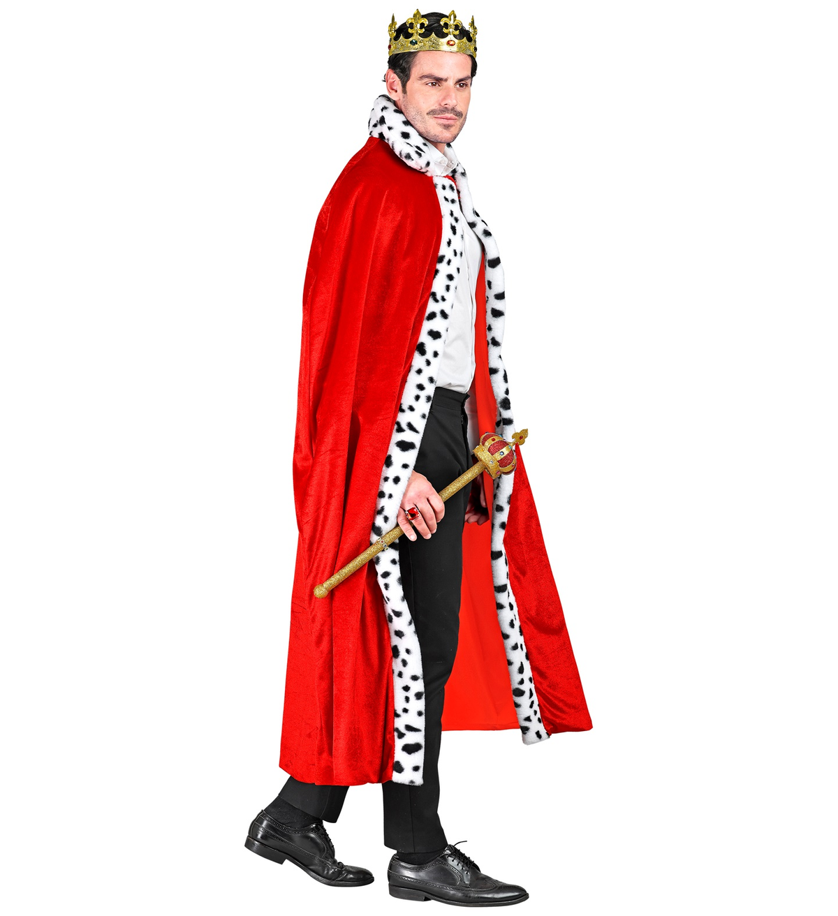 Mantello Reale Rosso 140 CM Accessori per Travestimento Carnevale Halloween - 21422