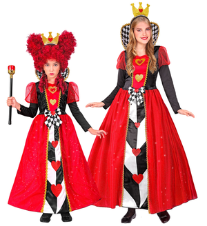 Vestito Carnevale Regina di Cuori Travestimento Costume per Bambini Feste a Tema - 2235