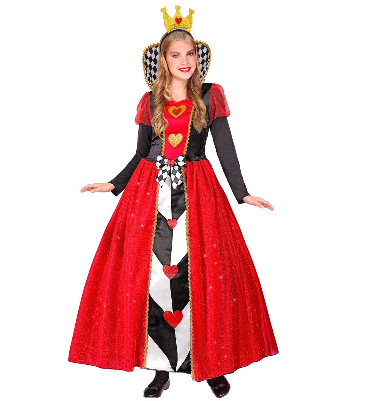 Vestito Carnevale Regina di Cuori Travestimento Costume per Bambini Feste a Tema - 2235