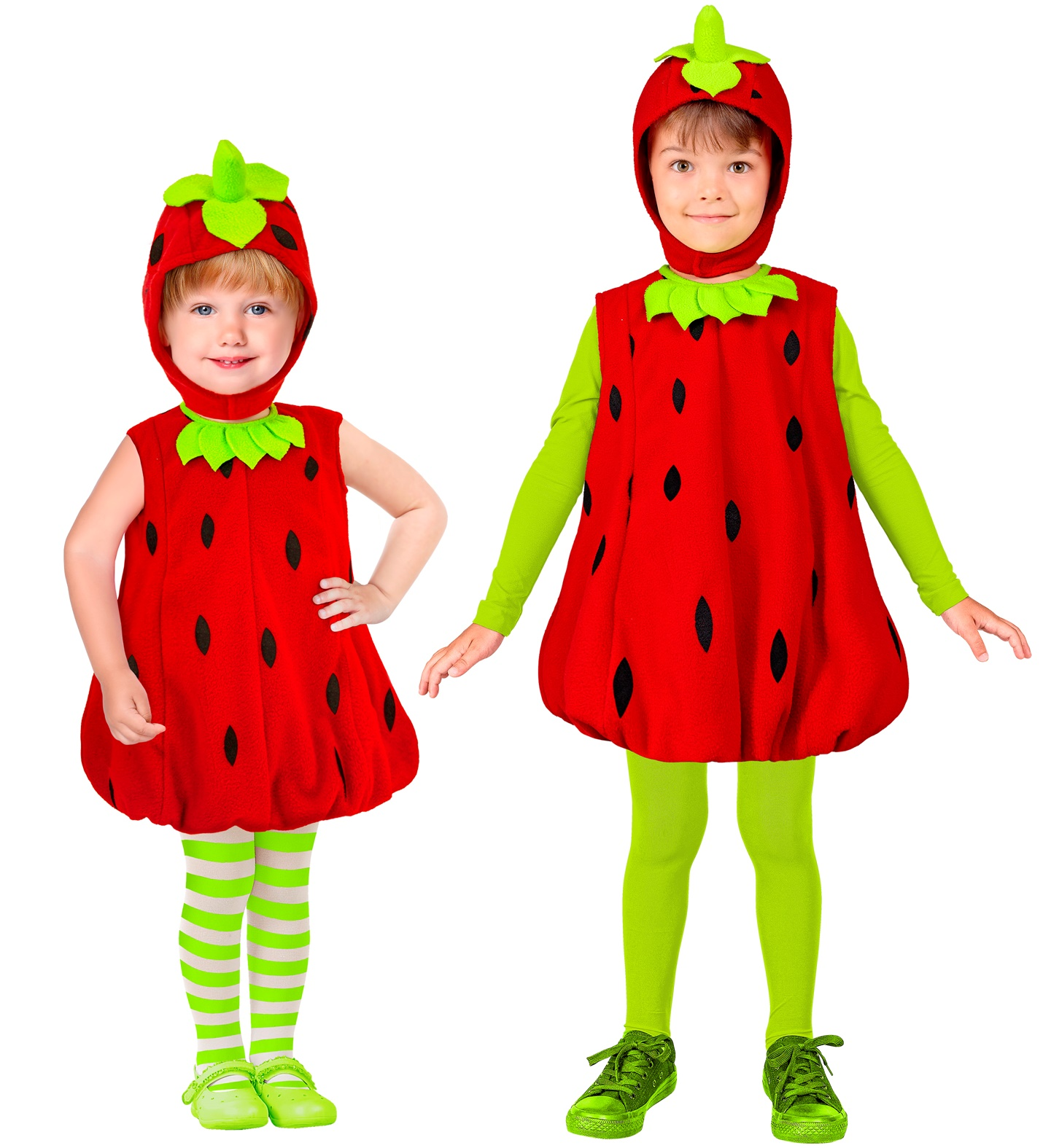 Vestito Carnevale Fragola Travestimento Costume per Bambini Feste a Tema - 2607