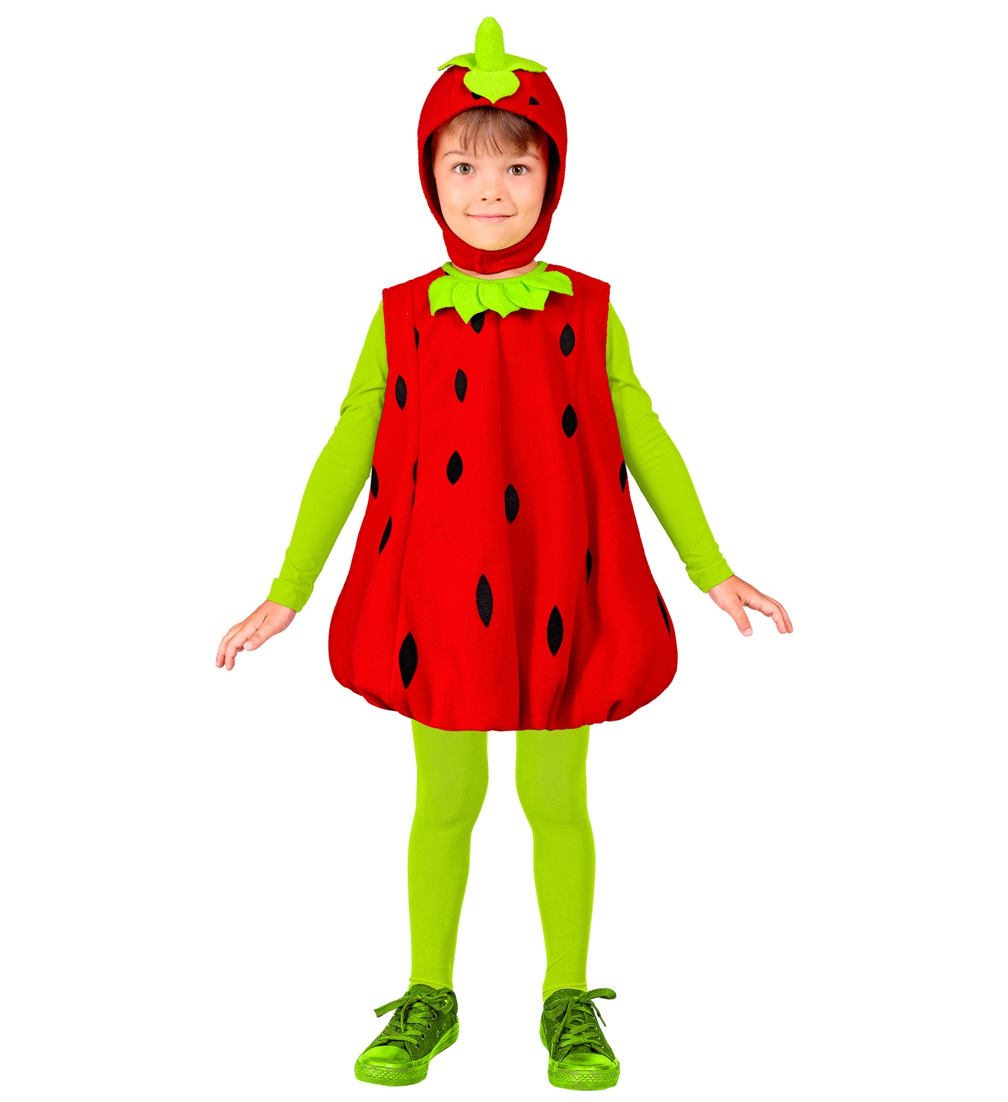 Vestito Carnevale Fragola Travestimento Costume per Bambini Feste a Tema - 2607