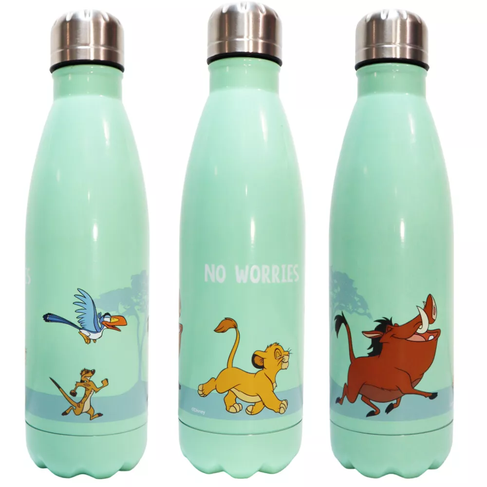 Borraccia Simba Re Leone in Acciaio Inox DISNEY Bottiglia con Tappo a Vite 780 Ml. - 17061