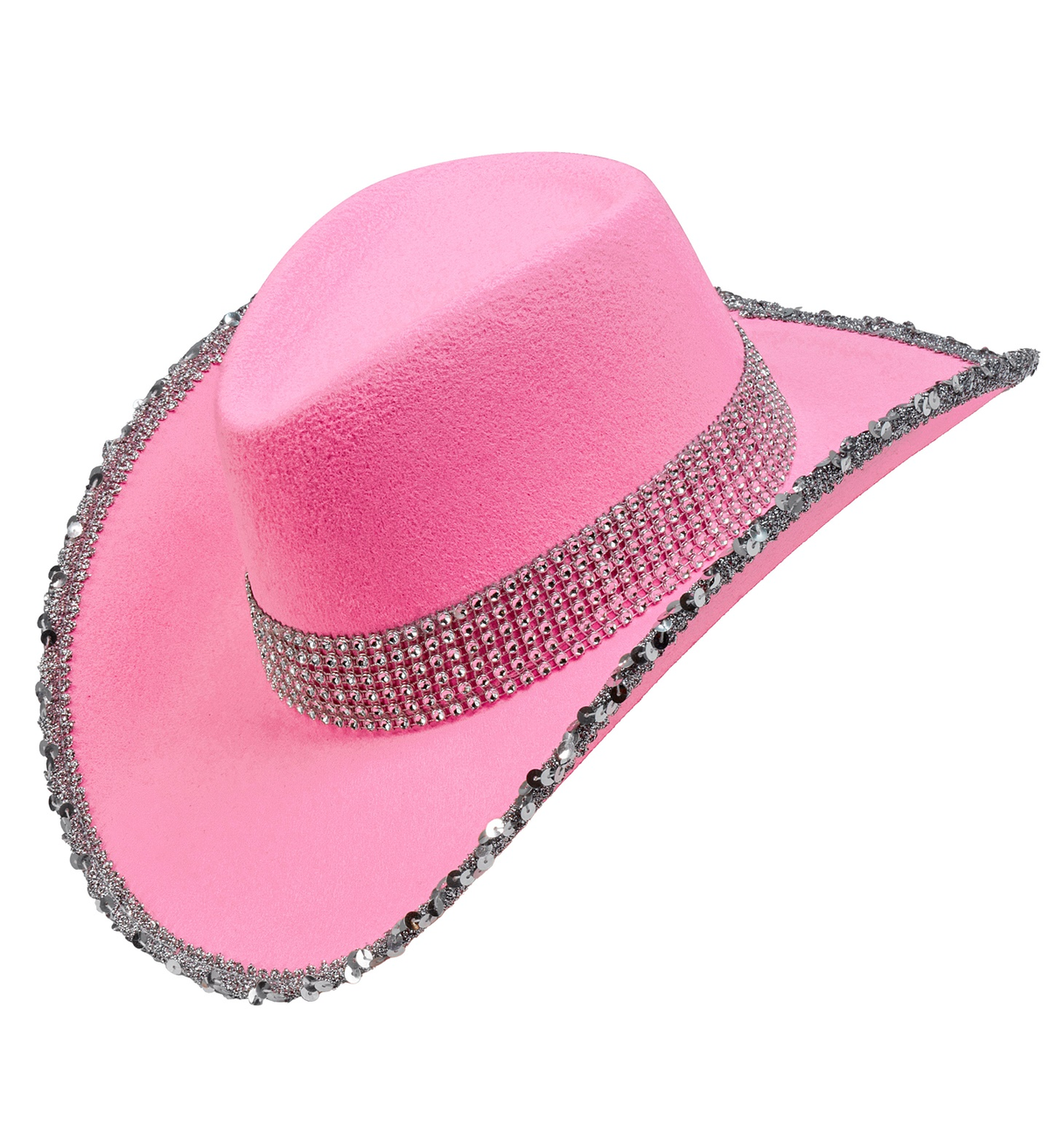 Cappello Cowgirl Party Rosa Accessori per Abito Vestito Travestimento Carnevale - 30166