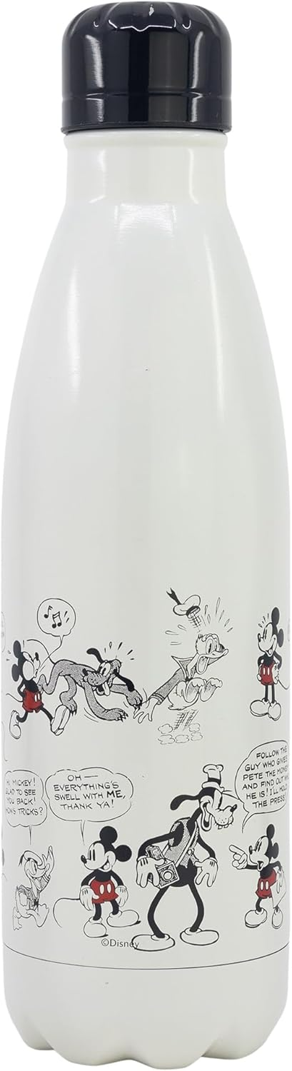 Borraccia Topolino e Amici Vintage in Acciaio Inox DISNEY Bottiglia con Tappo a Vite 780 Ml. - 75566