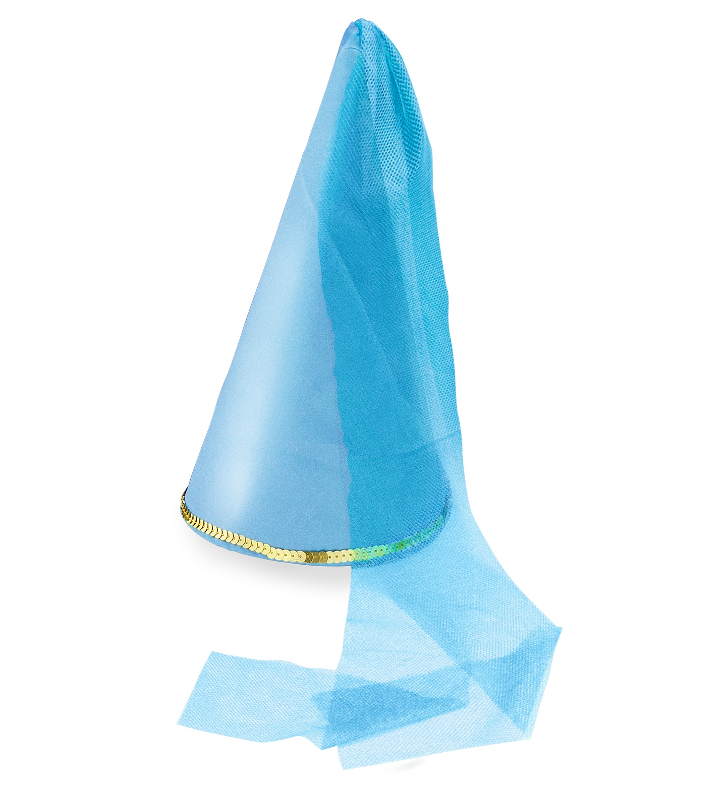Cappello da Fatina in Raso con Velo Accessori per Abito Vestito Travestimento Carnevale - 34071