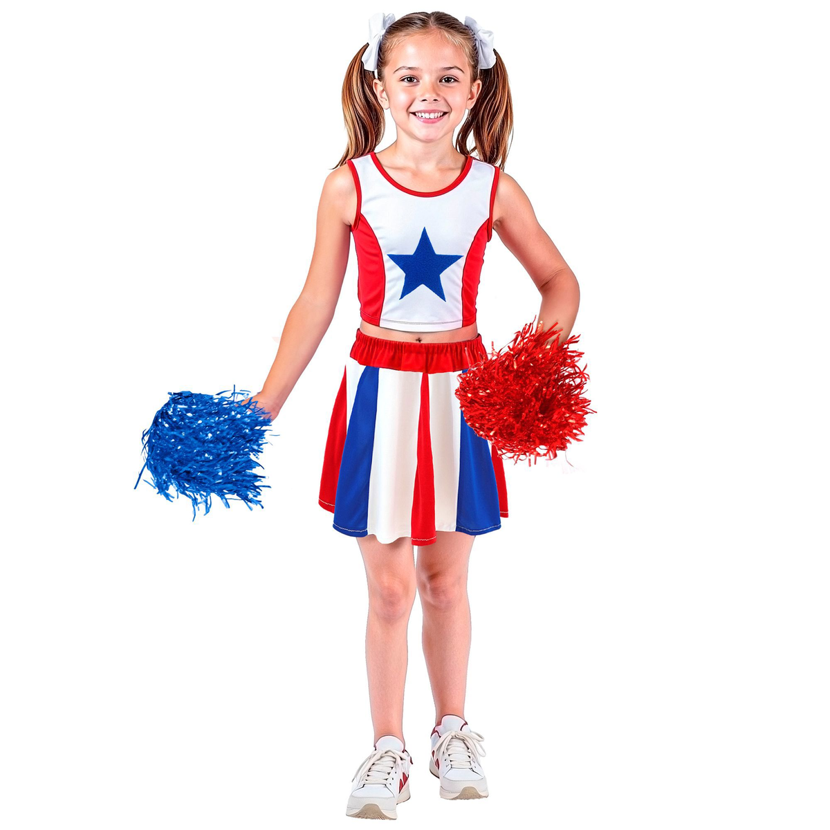 Vestito Carnevale Cheerleader Travestimento Costume per Bambini Feste a Tema - 3814