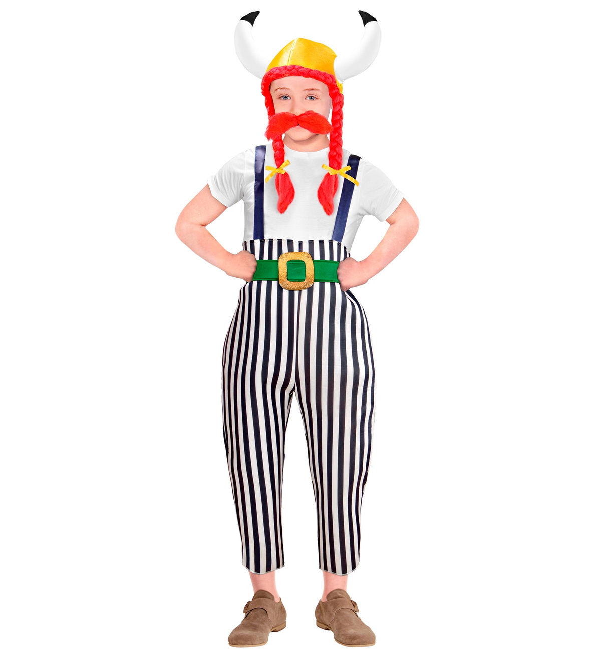 Costume Vestito Gaulois Obelix Travestimento per Bambini Carnevale Cosplay - 3828