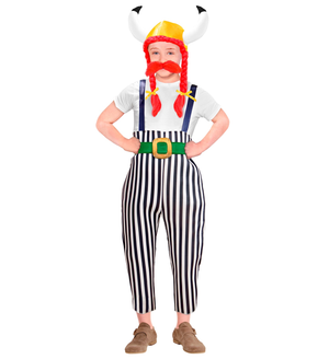 Costume Vestito Gaulois Obelix Travestimento per Bambini Carnevale Cosplay - 3828