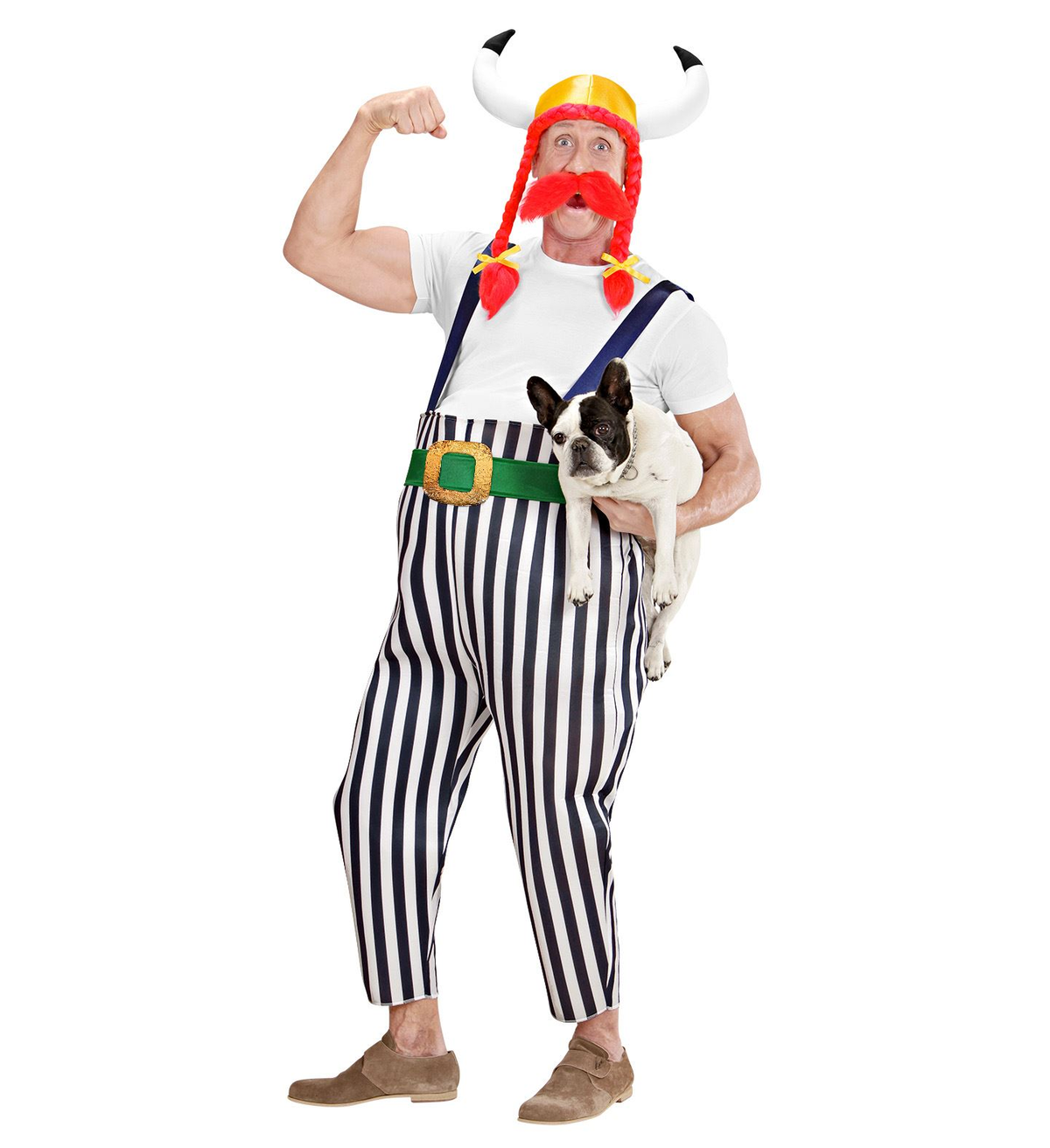 Vestito Carnevale Gaulois Obelix Costume Travestimento Carnevale Uomo - 3962