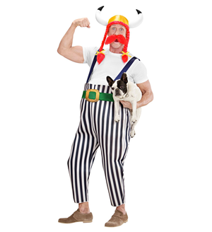 Vestito Carnevale Gaulois Obelix Costume Travestimento Carnevale Uomo - 3962