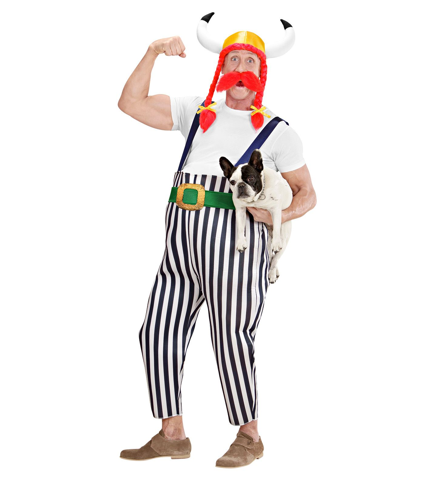 Vestito Carnevale Gaulois Obelix Costume Travestimento Carnevale Uomo - 3962