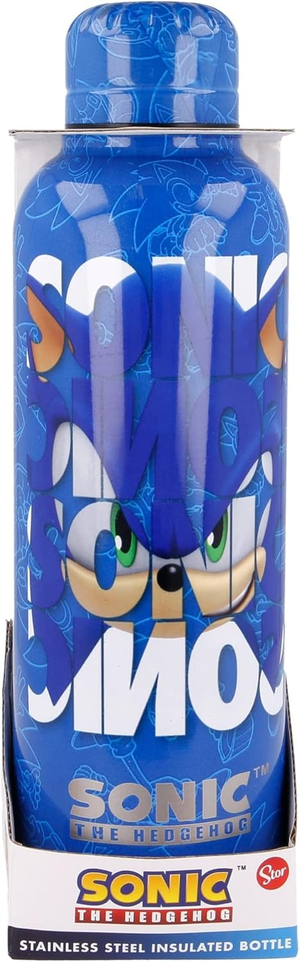 Borraccia Termica Sonic the Hedgedog in Acciaio Inox Bottiglia 515 Ml con Tappo a Vite  - 00491