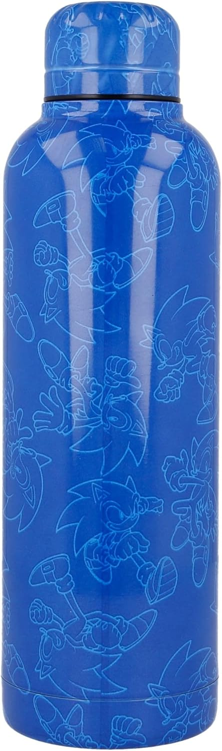 Borraccia Termica Sonic the Hedgedog in Acciaio Inox Bottiglia 515 Ml con Tappo a Vite  - 00491