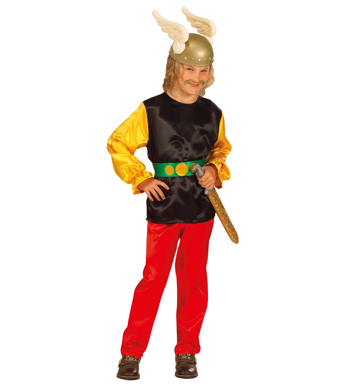 Costume Vestito Gaulois Asterix Travestimento per Bambini Carnevale Cosplay - 4196