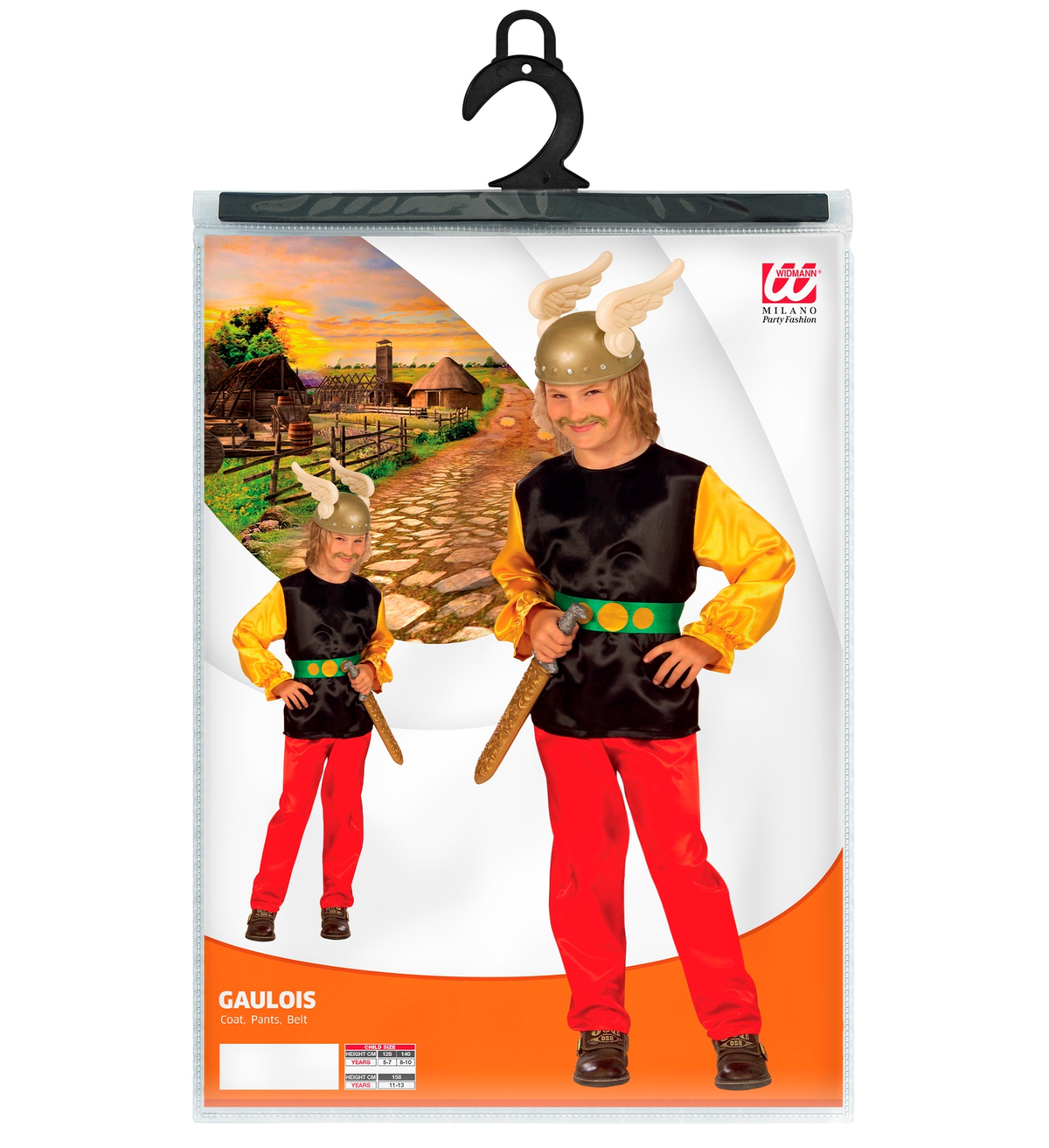 Costume Vestito Gaulois Asterix Travestimento per Bambini Carnevale Cosplay - 4196