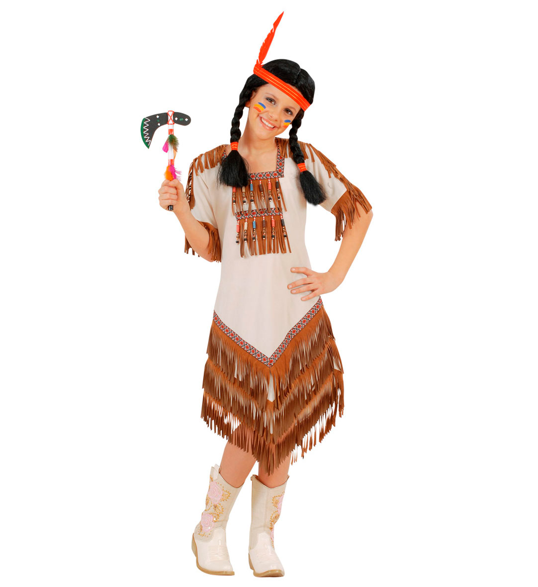 Vestito Carnevale Indiana Travestimento Costume per Bambini Feste a Tema - 5581
