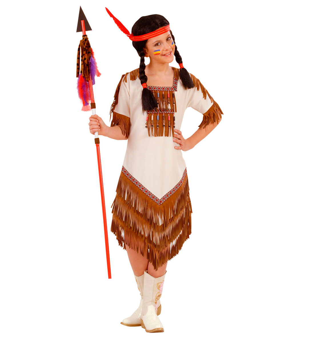 Vestito Carnevale Indiana Travestimento Costume per Bambini Feste a Tema - 5581
