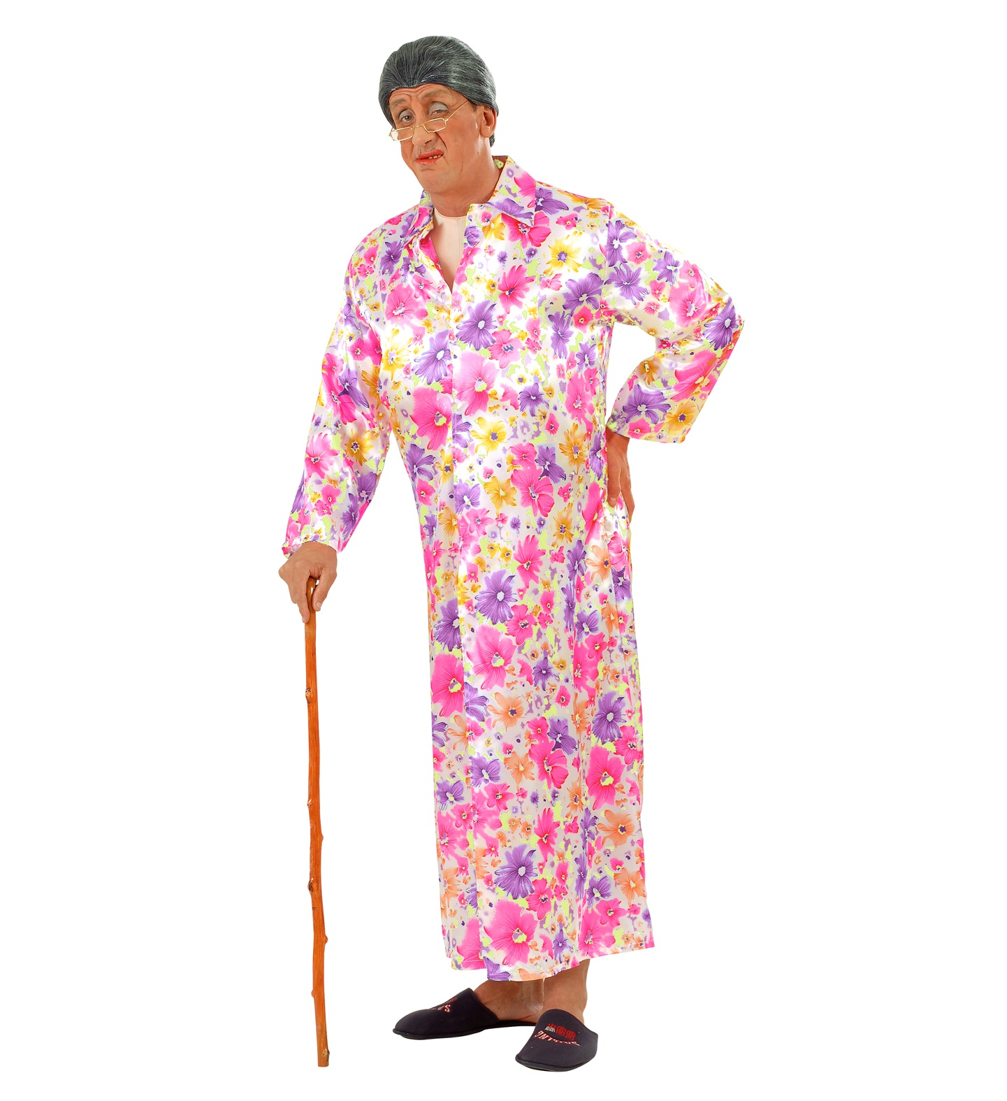 Vestito Carnevale Nonnina Esibizionista Costume Travestimento Carnevale Uomo - 5599