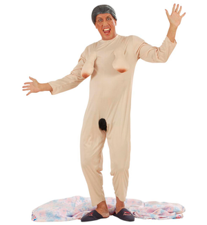 Vestito Carnevale Nonnina Esibizionista Costume Travestimento Carnevale Uomo - 5599