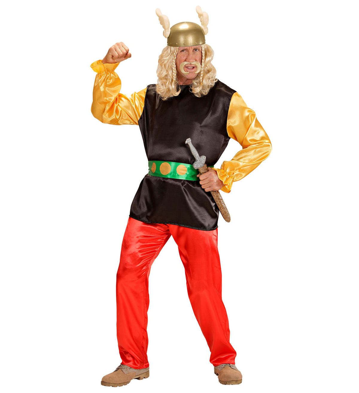 Vestito Carnevale Gaulois Asterix Costume Travestimento Carnevale Uomo - 5656