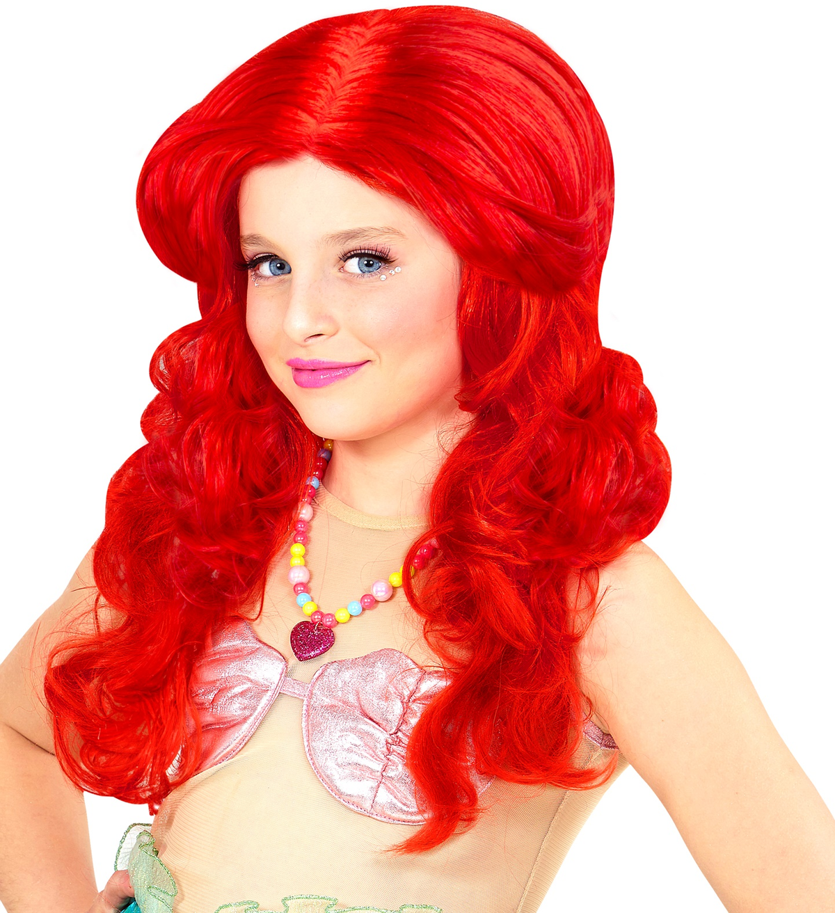 Parrucca Sirena Ariel Accessori per Abito Vestito Travestimento Carnevale - 74969