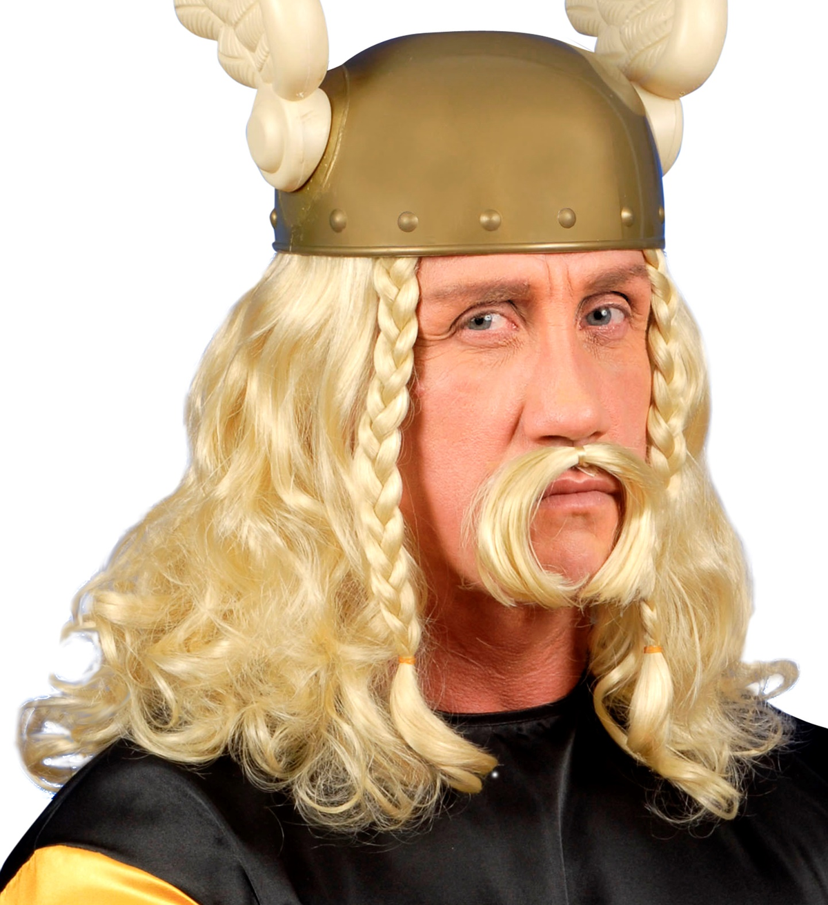 Parrucca Gaulois con Baffo Asterix Accessori per Abito Vestito Travestimento Carnevale - V6263