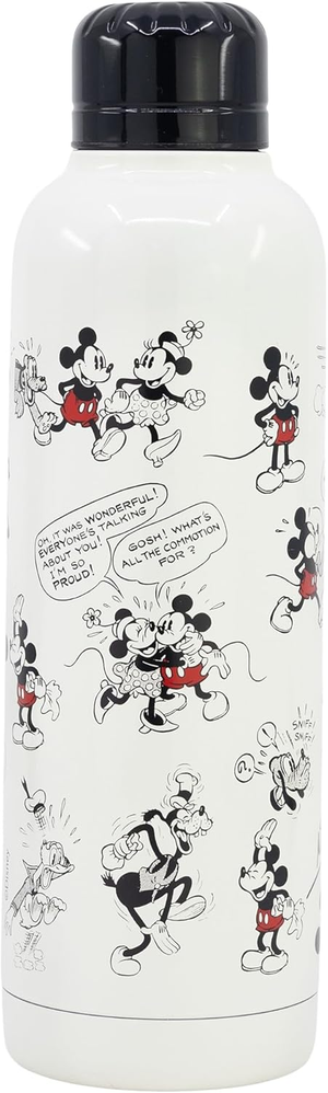 Borraccia Termica Topolino e Amici Vintage in Acciaio Inox DISNEY Bottiglia 515 Ml con Tappo a Vite  - 75585