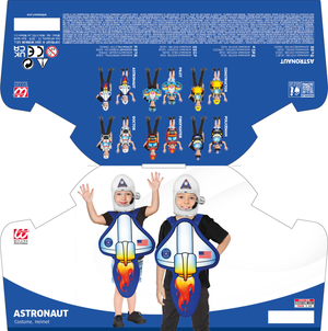 Set Travestimento Astronauta Casco Pettorina Accessori Carnevale Festa in Maschera- 21441