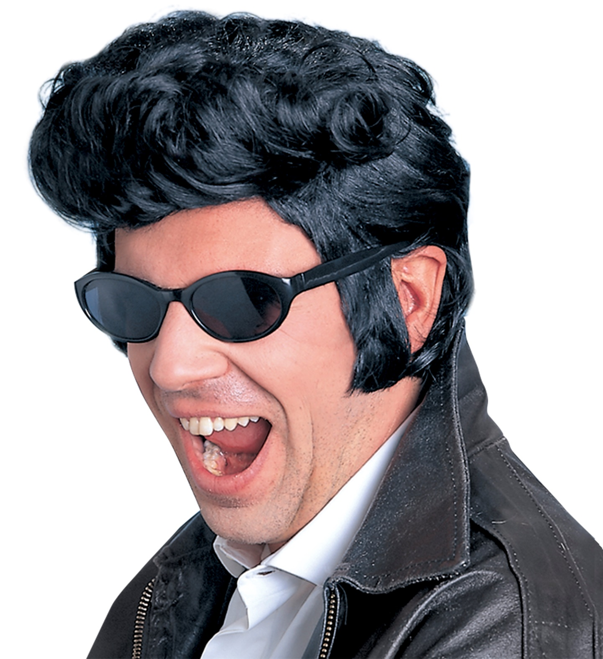 Parrucca Rock'n'roll Elvis Accessorio per Travestimento Carnevale Festa in Maschera Anni 50 - E6096