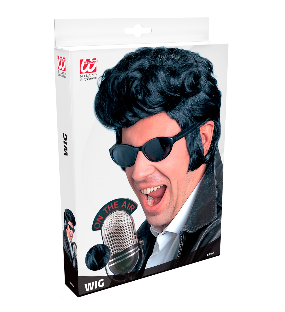 Parrucca Rock'n'roll Elvis Accessorio per Travestimento Carnevale Festa in Maschera Anni 50 - E6096