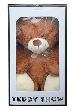 Peluche Orso con Scatola Pupazzo in Morbido Poliestere da 70 CM Idea Regalo - 23p23/60