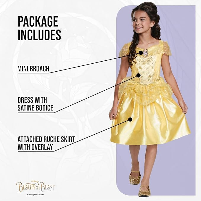 Costume Principesse DISNEY Vestito Bella e la Bestia Travestimento Festa Carnevale in Maschera - 129509