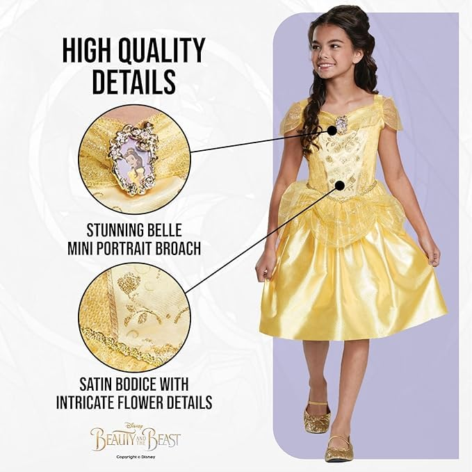Costume Principesse DISNEY Vestito Bella e la Bestia Travestimento Festa Carnevale in Maschera - 129509